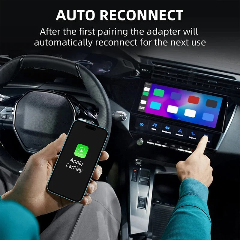 2-in-1 Wired to Wireless CarPlay Adapter